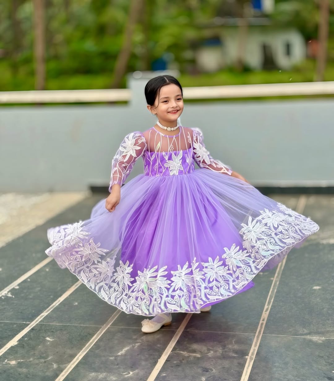 Lavender Fairy Designer  Stylish Gown