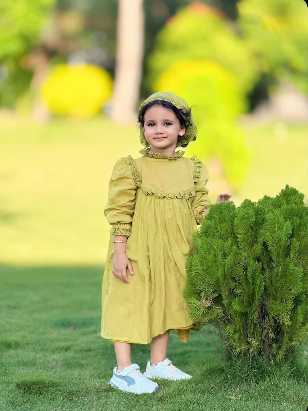 Olive Bloom Sunshine Cottage Dress