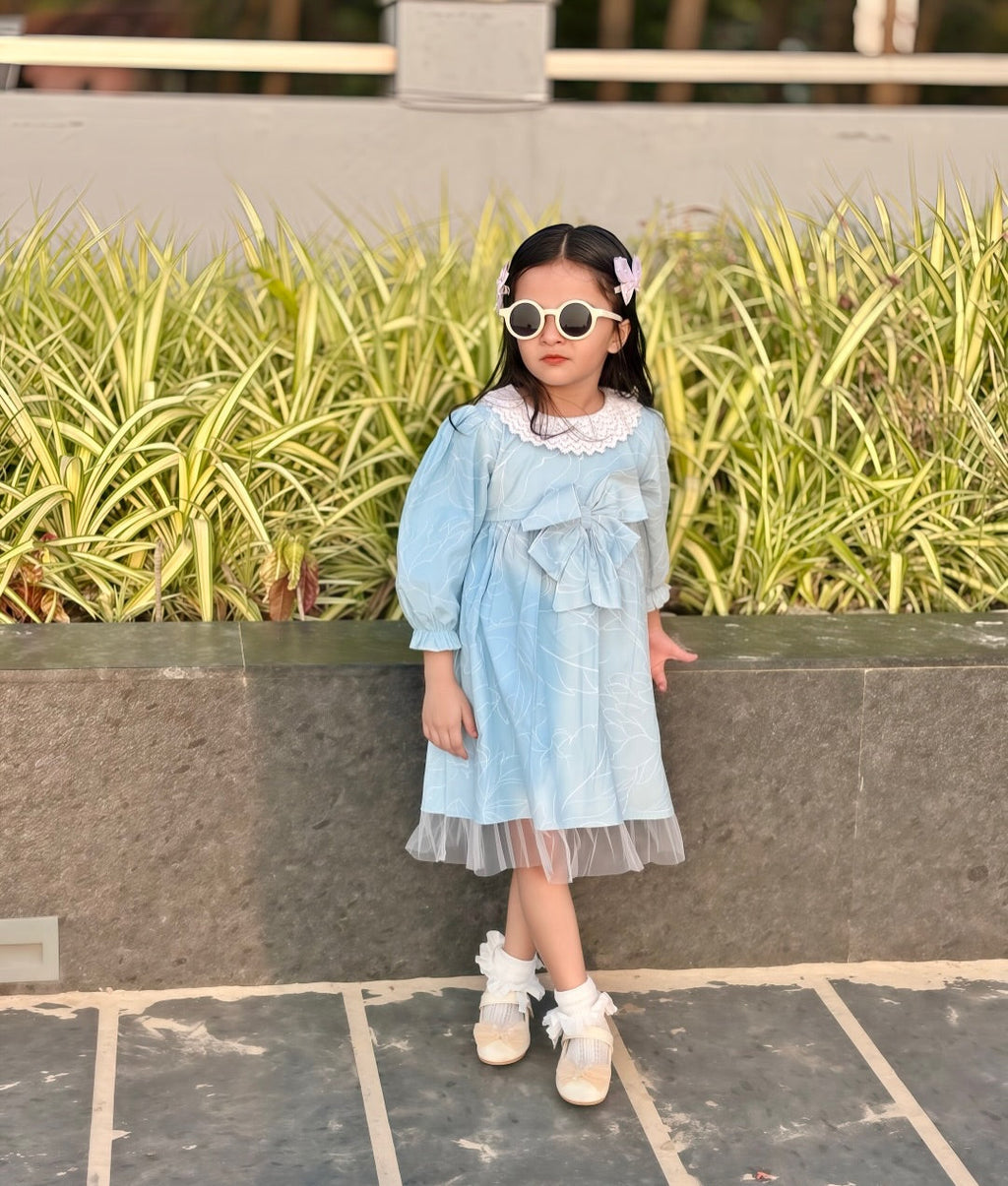 Aadhya Sky Blue Korean Style