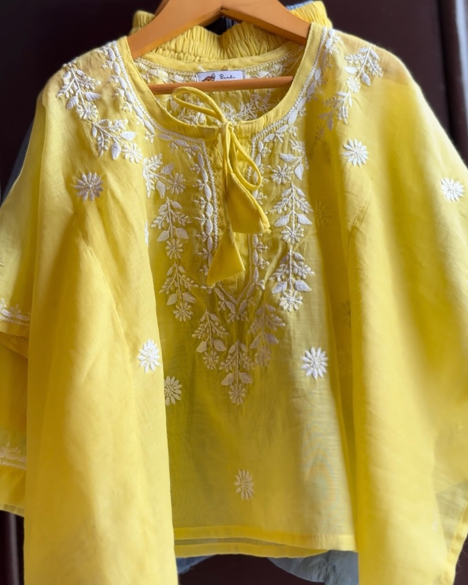 Elif Chikankari Kaftan Set