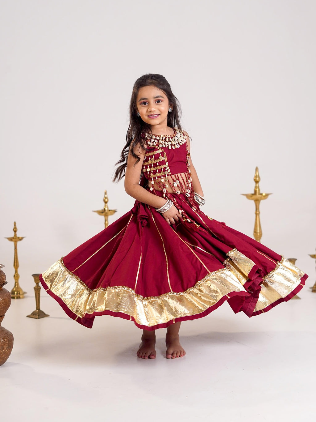 Aaradhya Maroon Royal Lehenga Choli