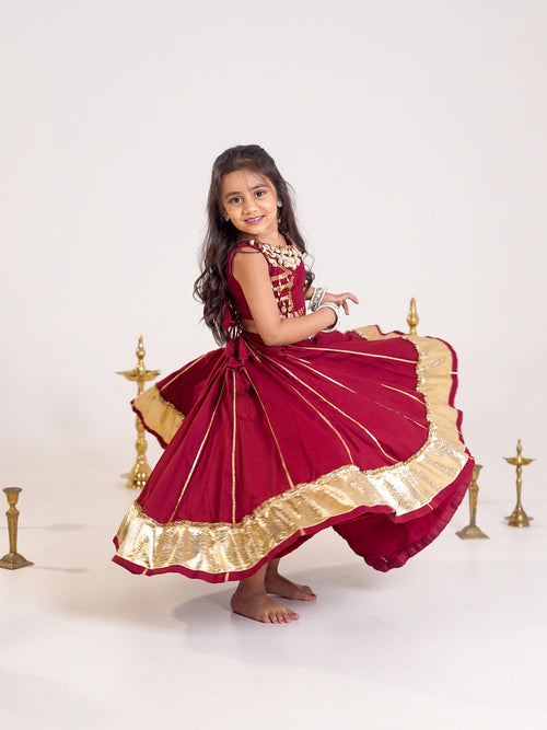 Aaradhya Maroon Royal Lehenga Choli