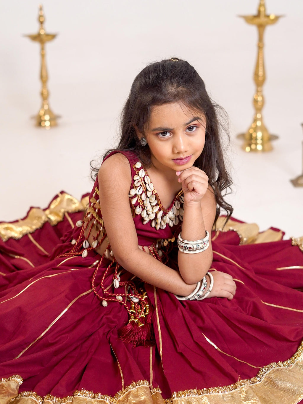 Aaradhya Maroon Royal Lehenga Choli