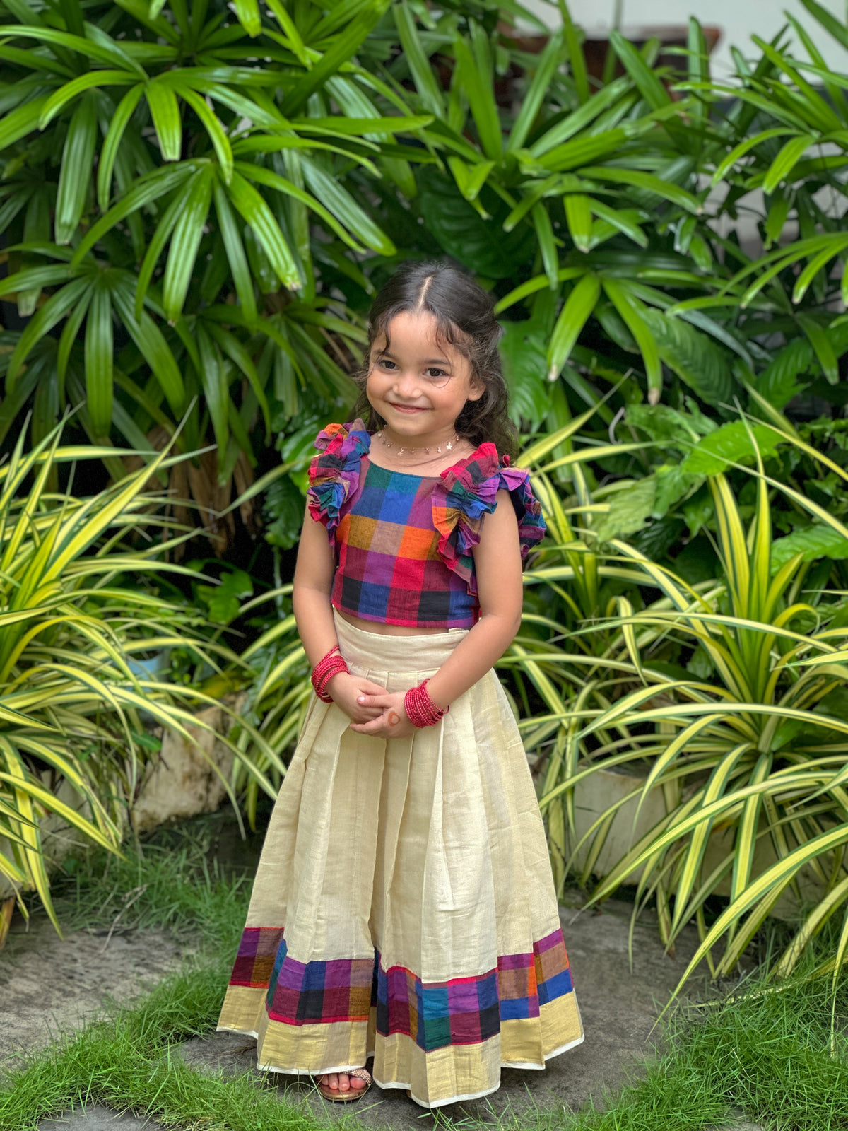 MYRA MULTICOLOUR KIDS LEHENGA CHOLI