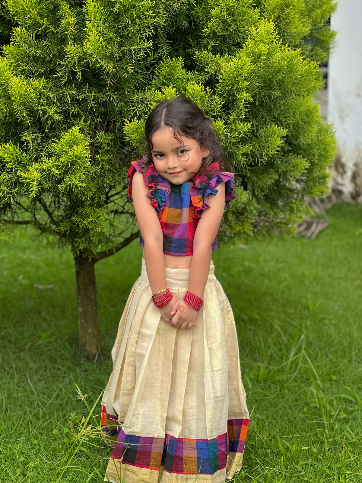 MYRA MULTICOLOUR KIDS LEHENGA CHOLI