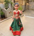 Kavya Green & Red Traditional Lehenga Choli