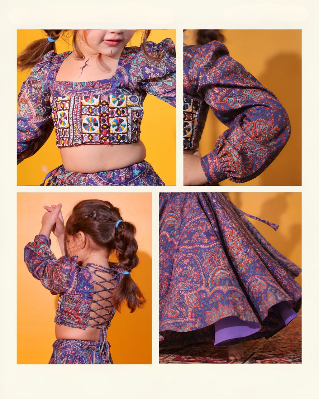 Ira Purple Bandhani Ghughri Designer Lehenga Choli