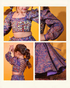 Ira Purple Bandhani Ghughri Designer Lehenga Choli