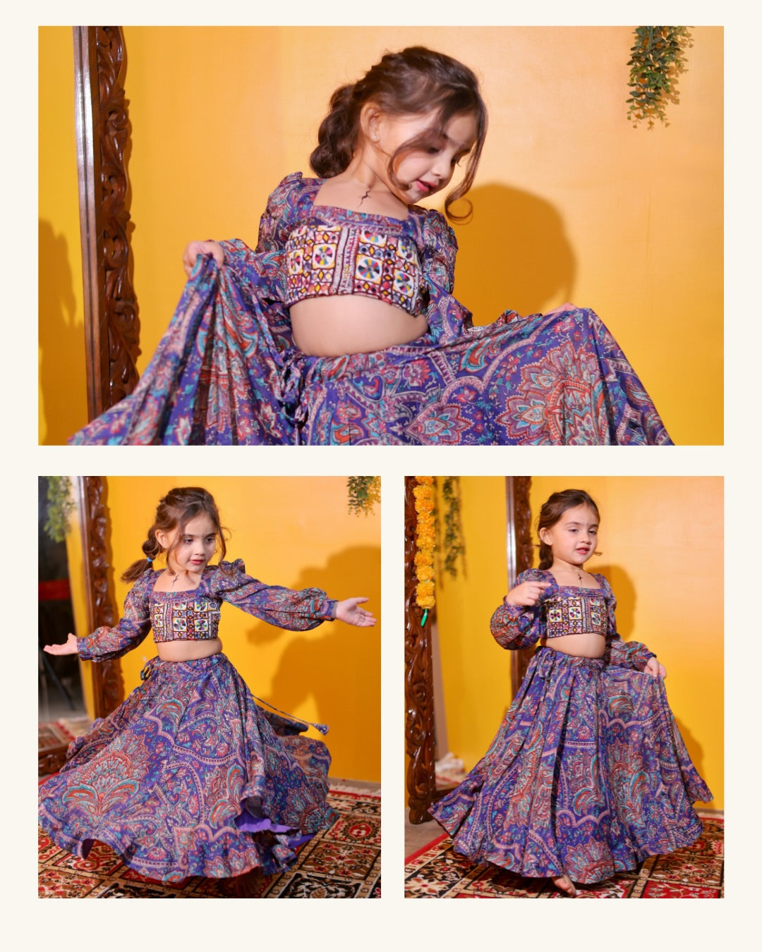 Ira Purple Bandhani Ghughri Designer Lehenga Choli