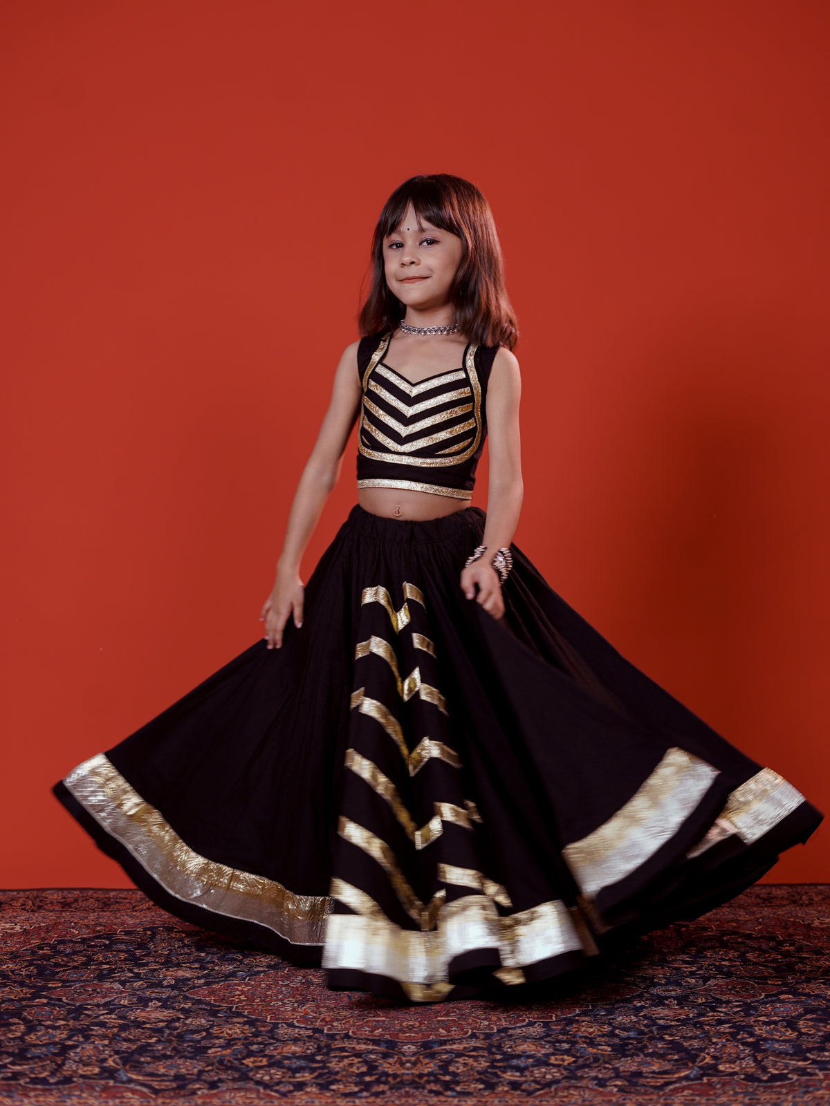 Zehra Black & Gold Designer Lehenga Choli