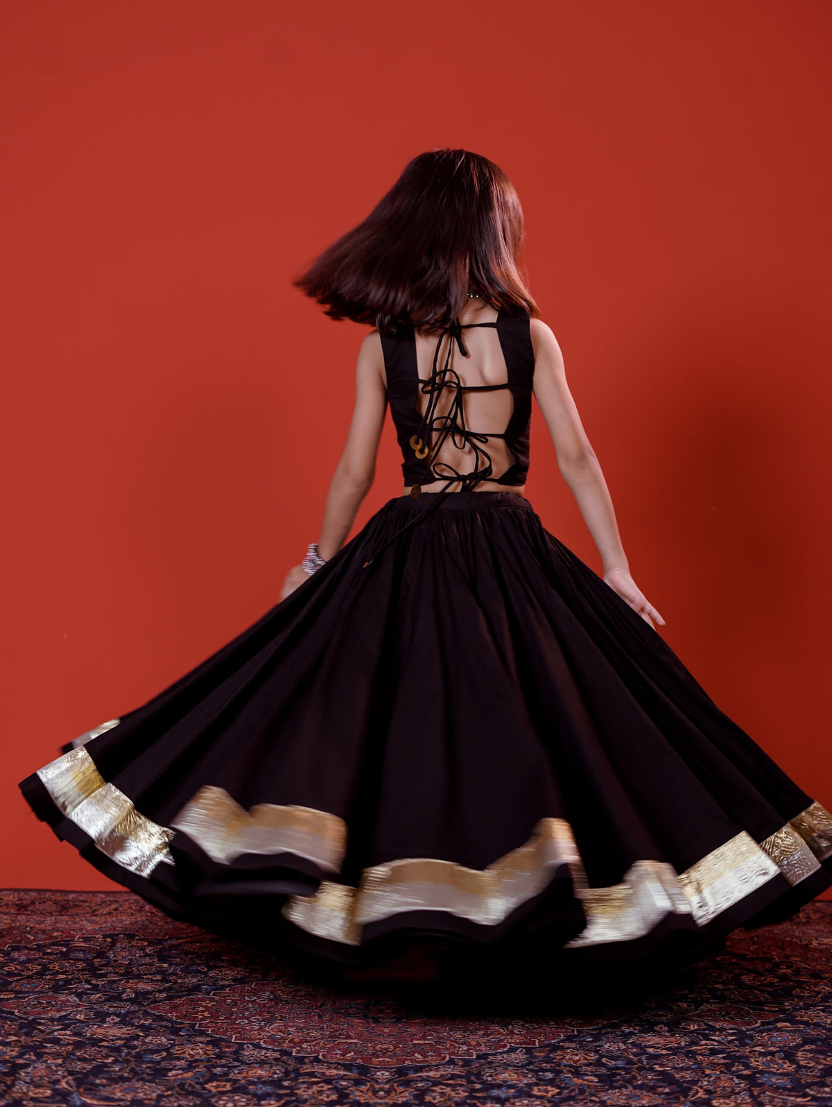 Zehra Black & Gold Designer Lehenga Choli
