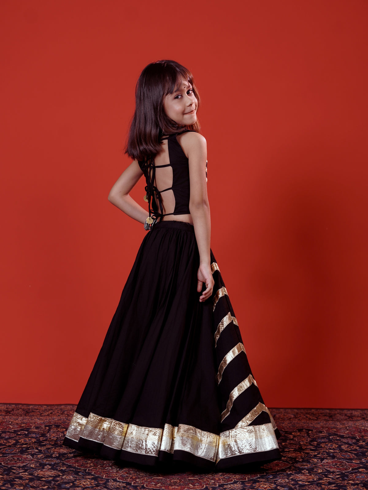 Zehra Black & Gold Designer Lehenga Choli