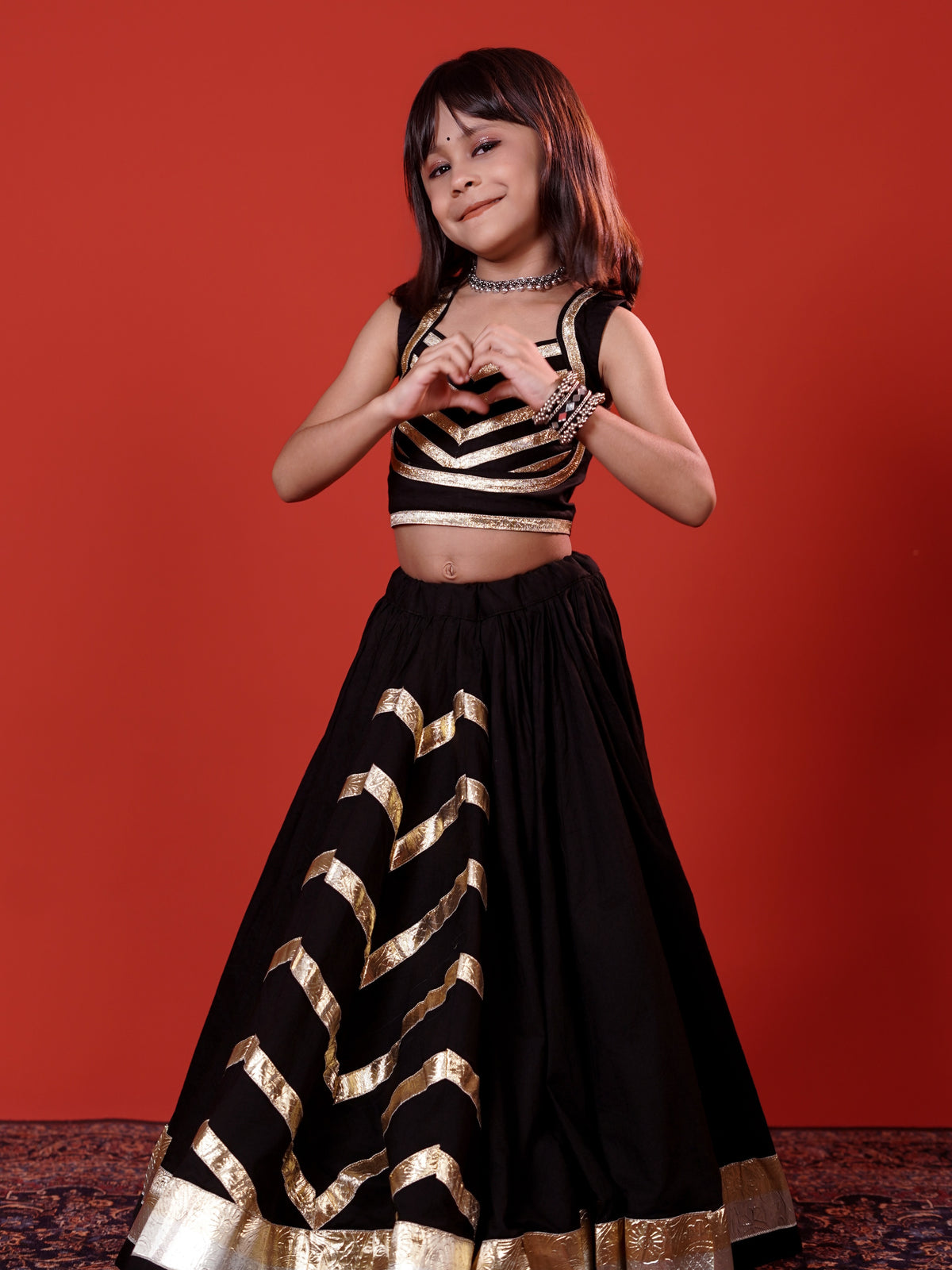 Zehra Black & Gold Designer Lehenga Choli