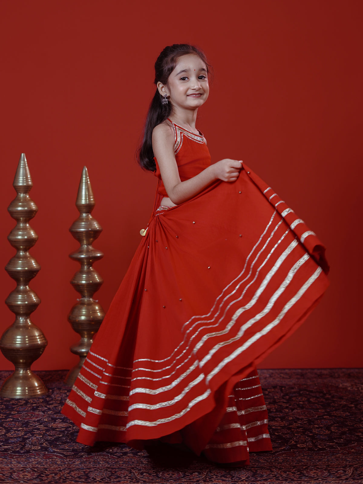 Aarika Red & Silver Designer Lehenga Choli