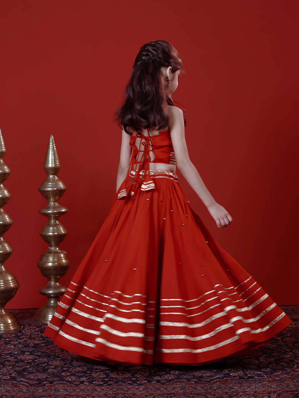 Aarika Red & Silver Designer Lehenga Choli