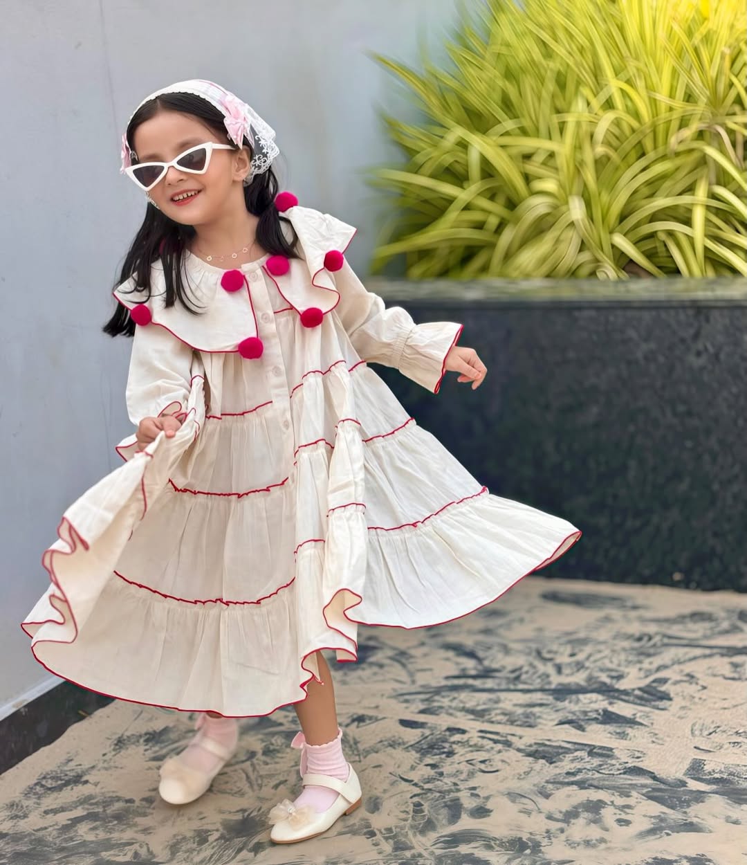 Sayra Cute Boho Frill Dress