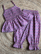 Lavender Pop Smocked Co-Ord Set