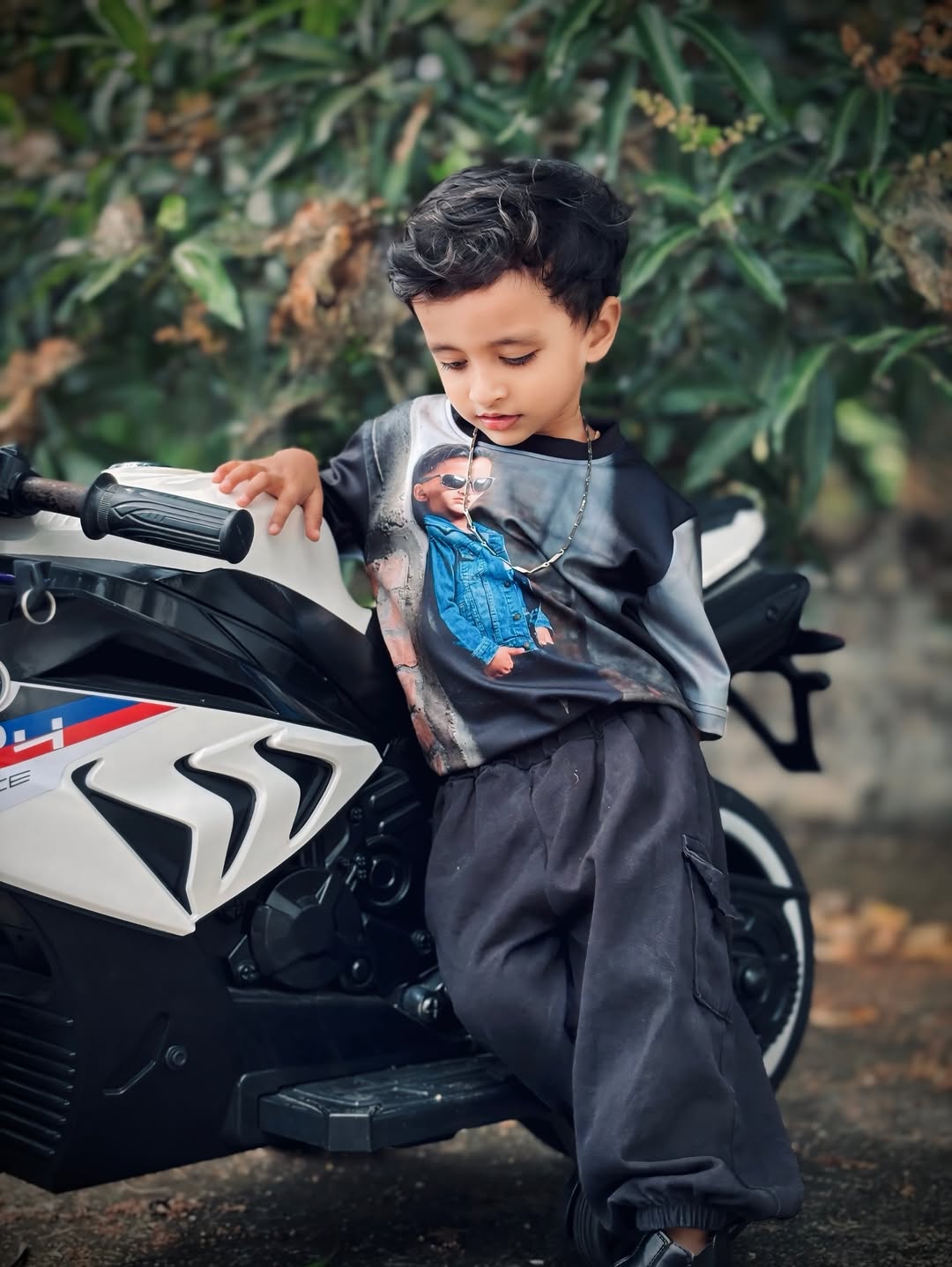 Little Biker Boss Graphic Tee & Jogger Set