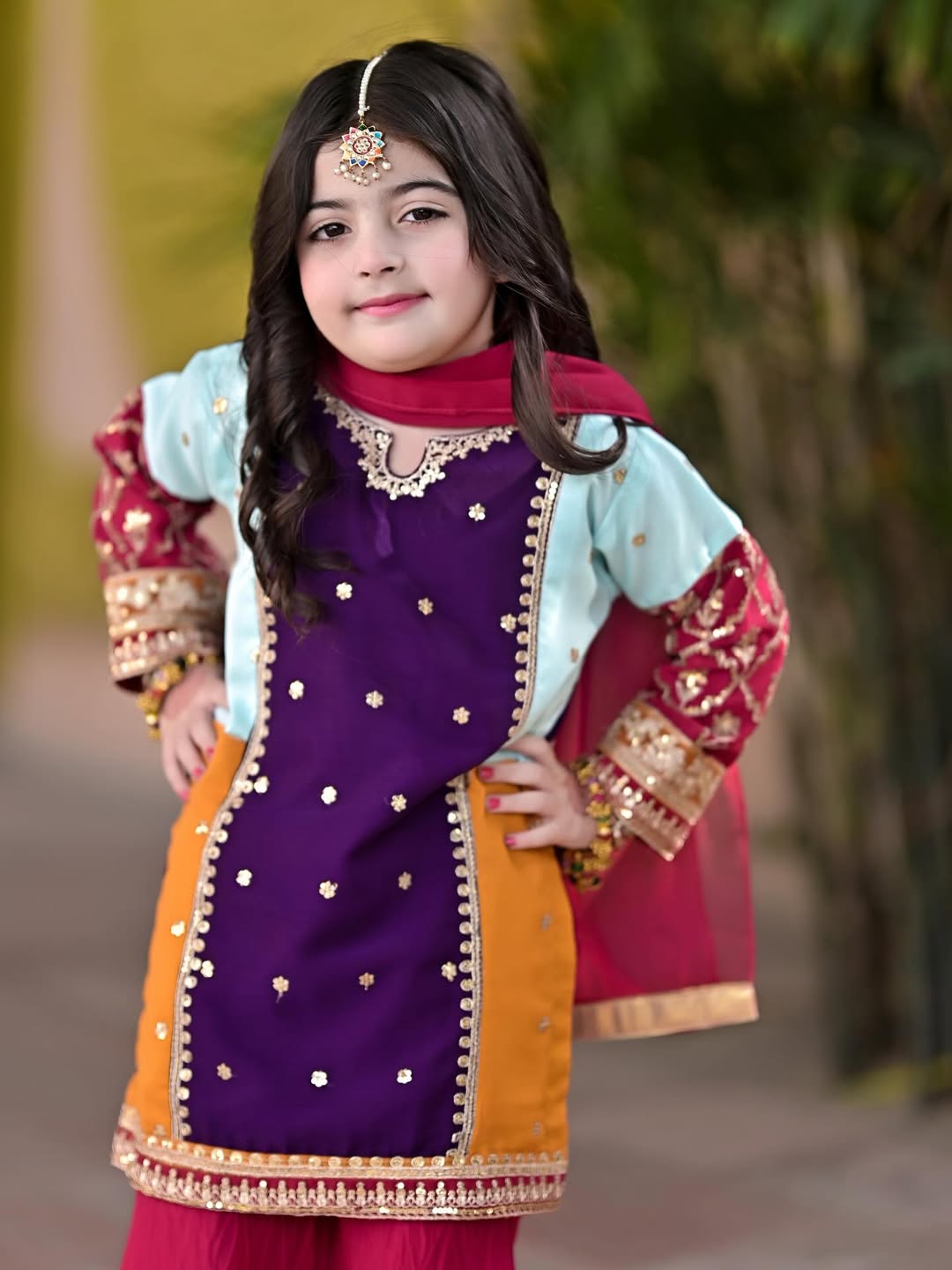 Aveline Royal Rang Palazzo Set