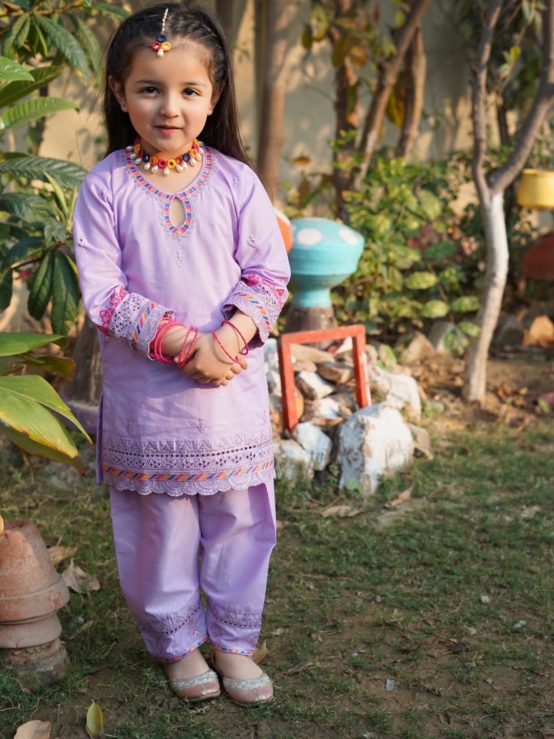 Nyra Lavender Charm Sharara Set