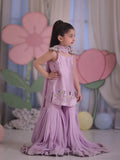 Alya Lavender Bloom Sharara Set