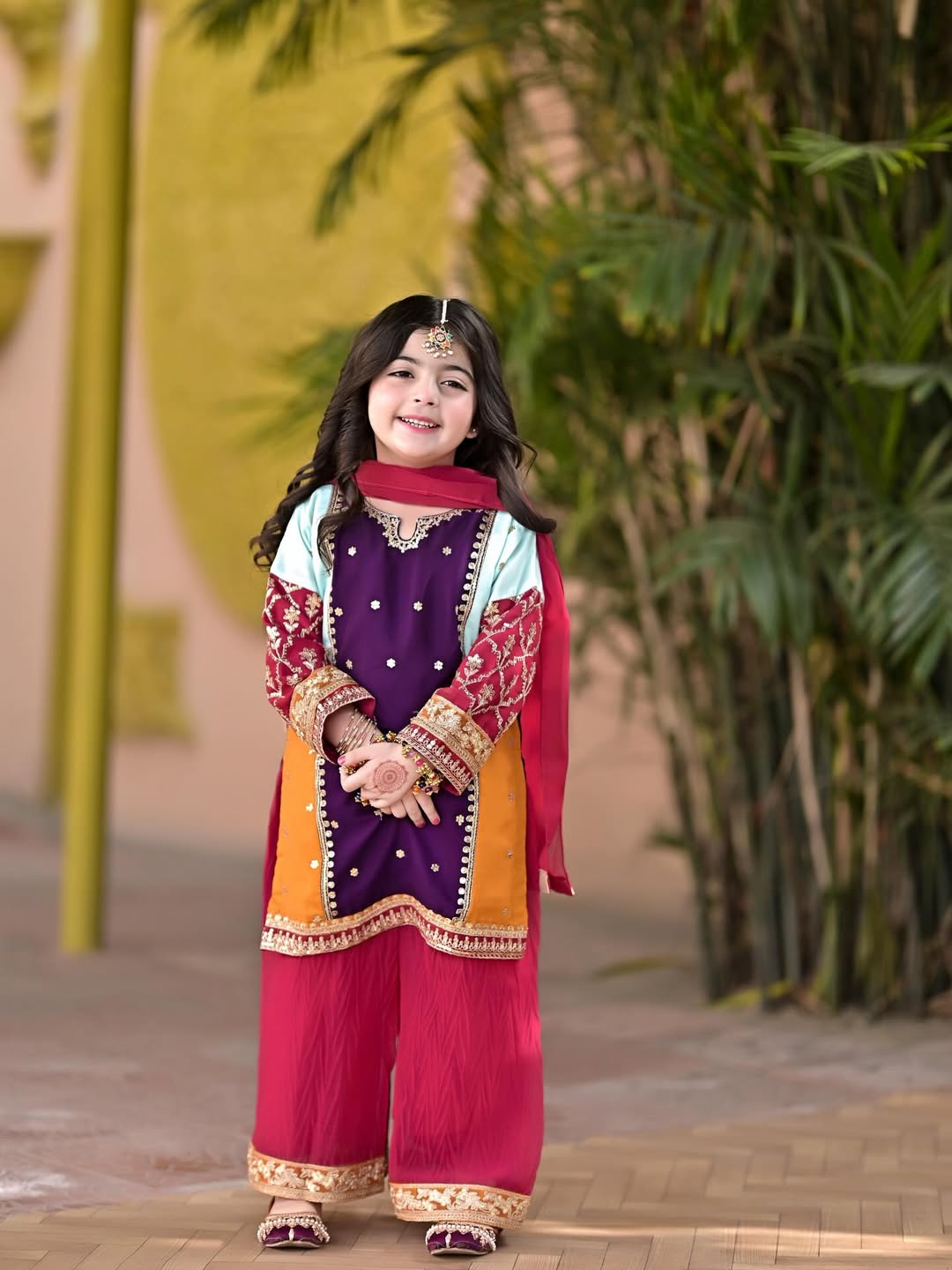 Aveline Royal Rang Palazzo Set