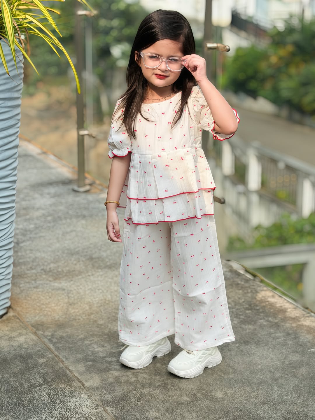 Little Cherry Charm Co-Ord Set for Girls