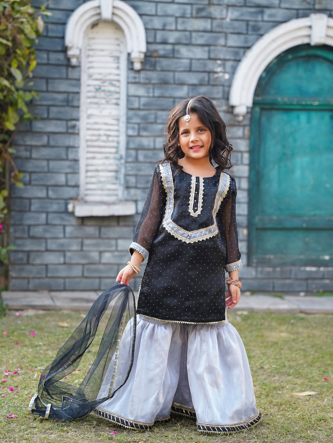 Myra Midnight Grace Sharara Set