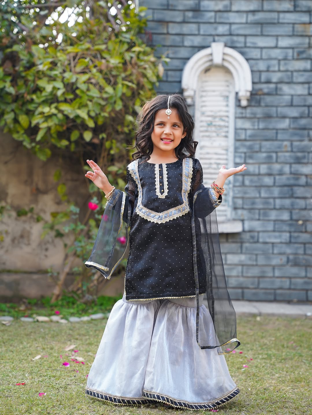 Myra Midnight Grace Sharara Set