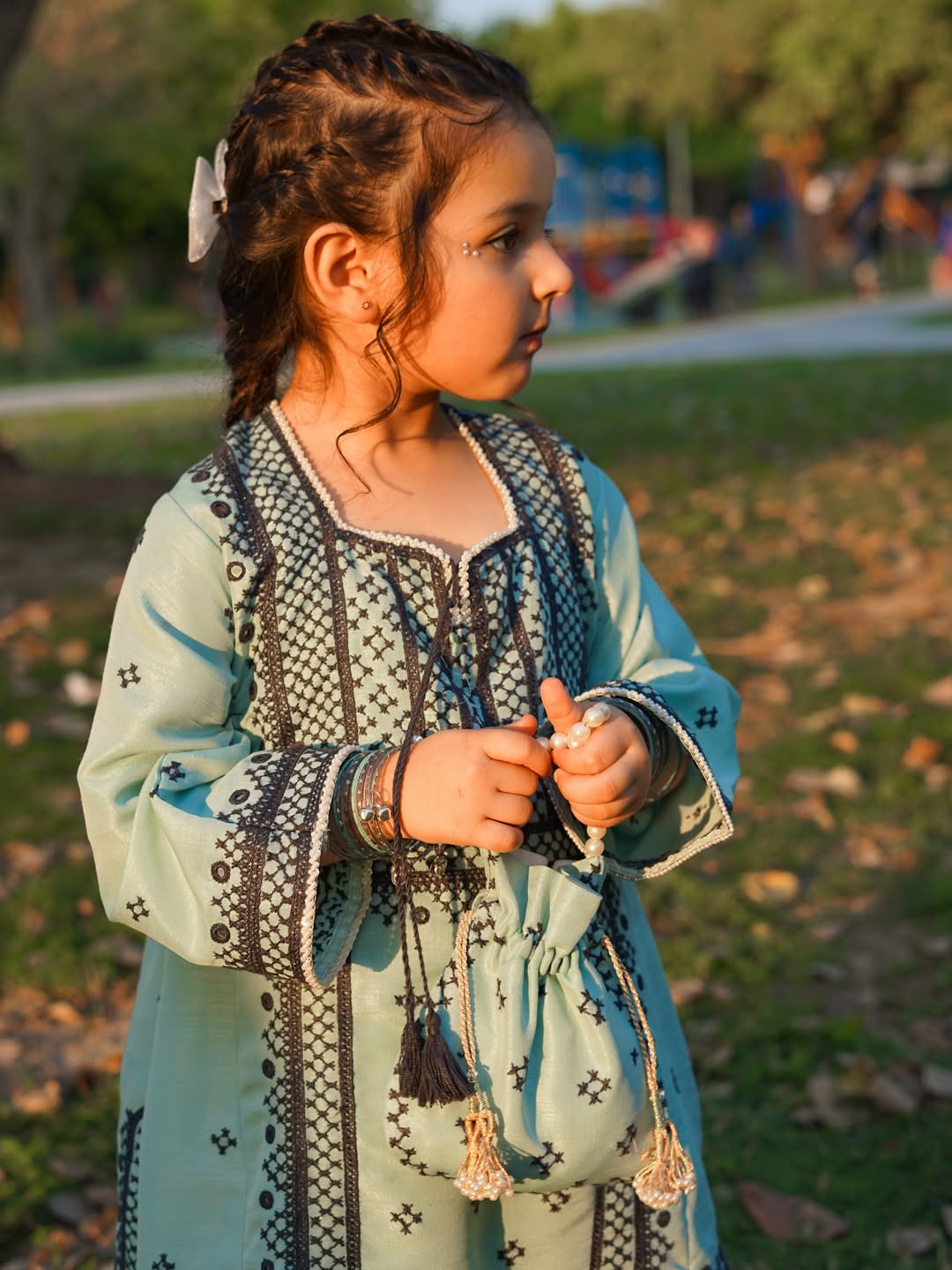 Zehra Mint Elegance Kurta Palazzo Set