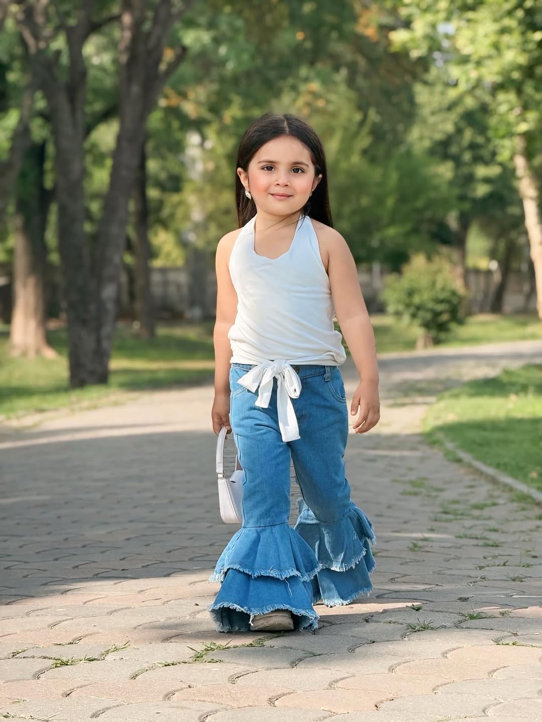 Chic Little Diva Flared Denim Set