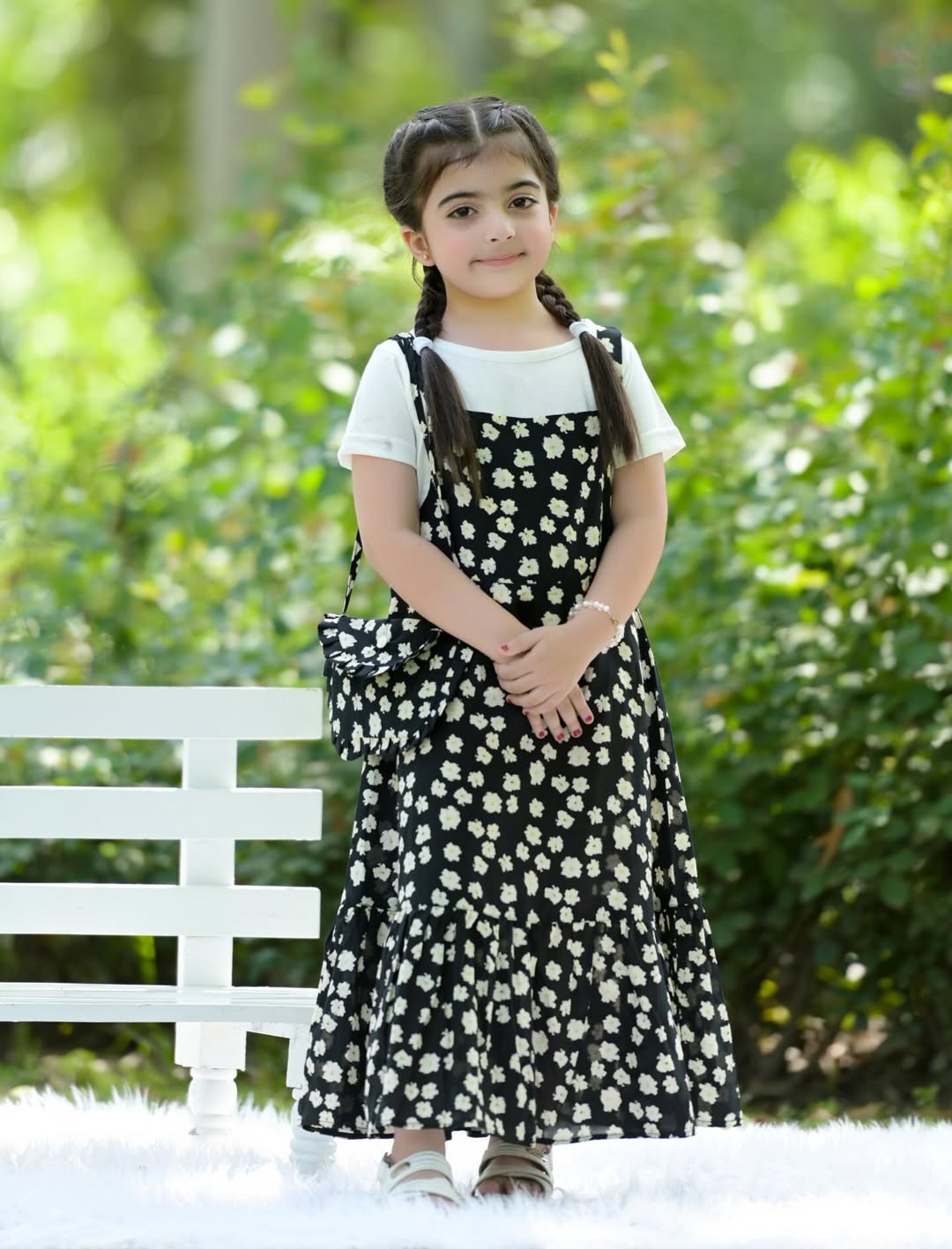 Moonlit Petal Girls Dress