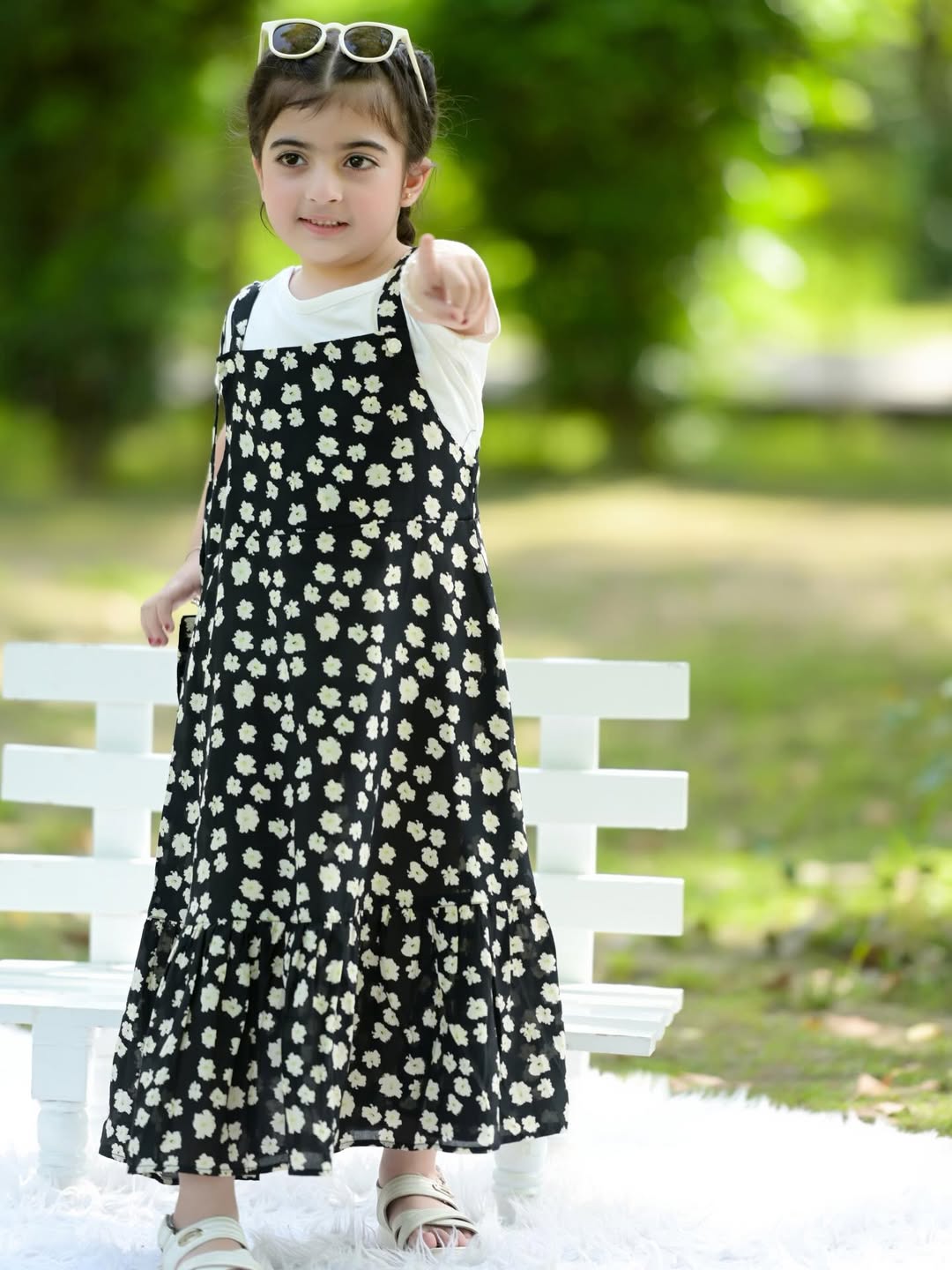 Moonlit Petal Girls Dress