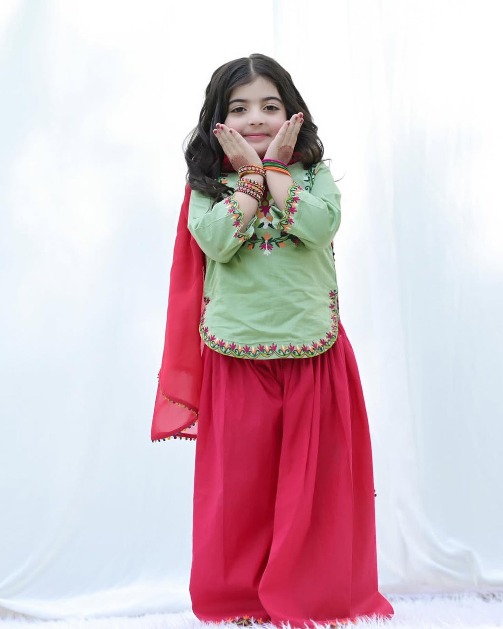 Daisy Mehendi Bloom Kids Sharara Set