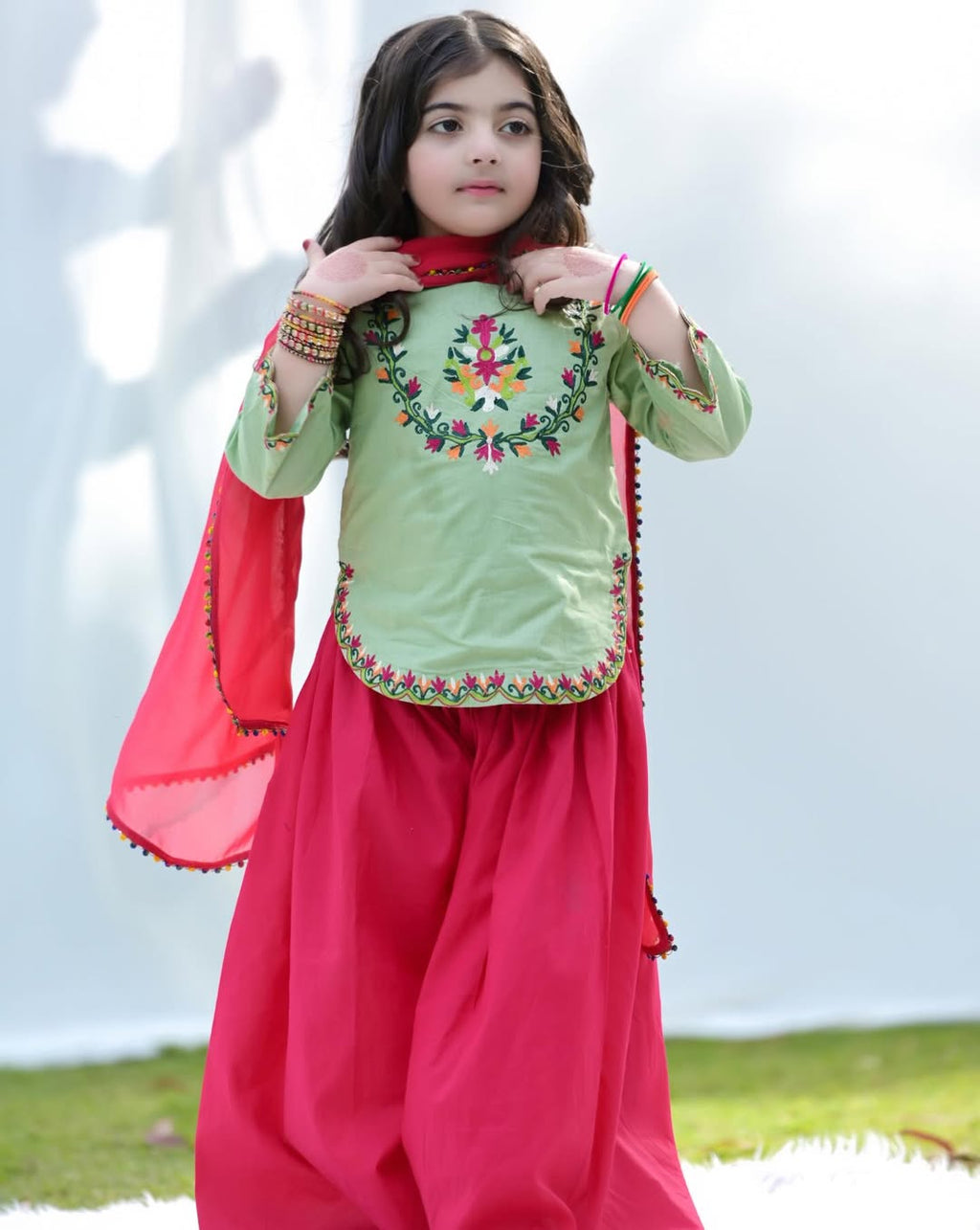 Daisy Mehendi Bloom Kids Sharara Set