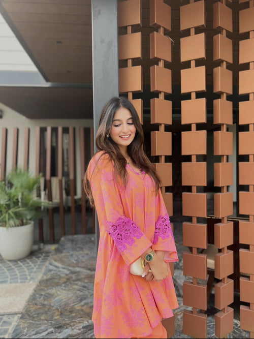 Aaira Sunset Pink Farshi Salwar Set