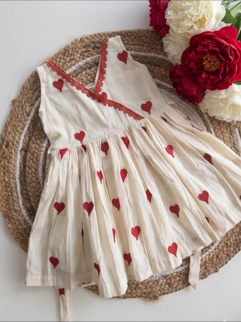 Cupid Hearts Cotton Frock