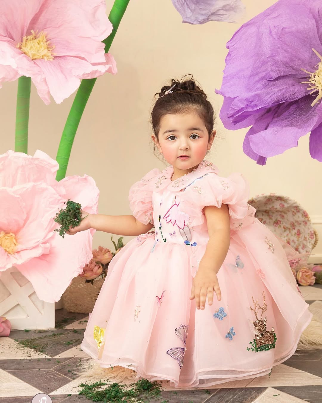 Little Fairy Blossom Designer Party Gown