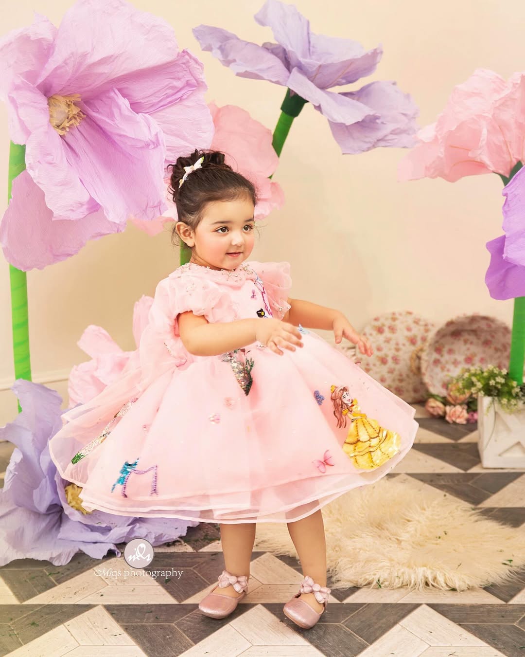 Little Fairy Blossom Designer Party Gown