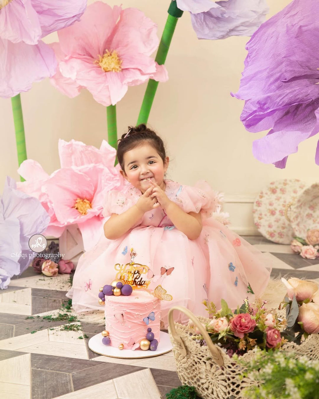 Little Fairy Blossom Designer Party Gown
