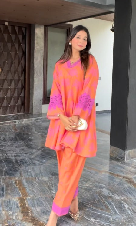 Aaira Sunset Pink Farshi Salwar Set