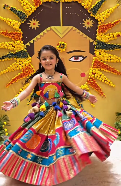 Aarohi Multicolour Ghughri Designer Lehenga Choli