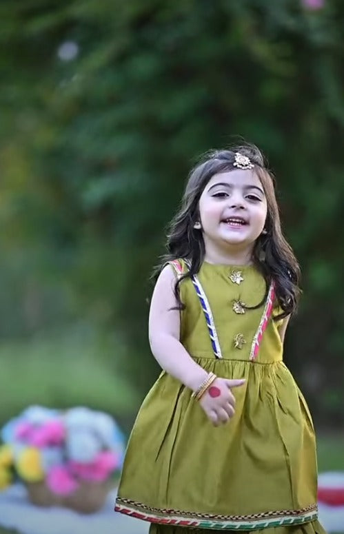 Little Blossom Olive Dress