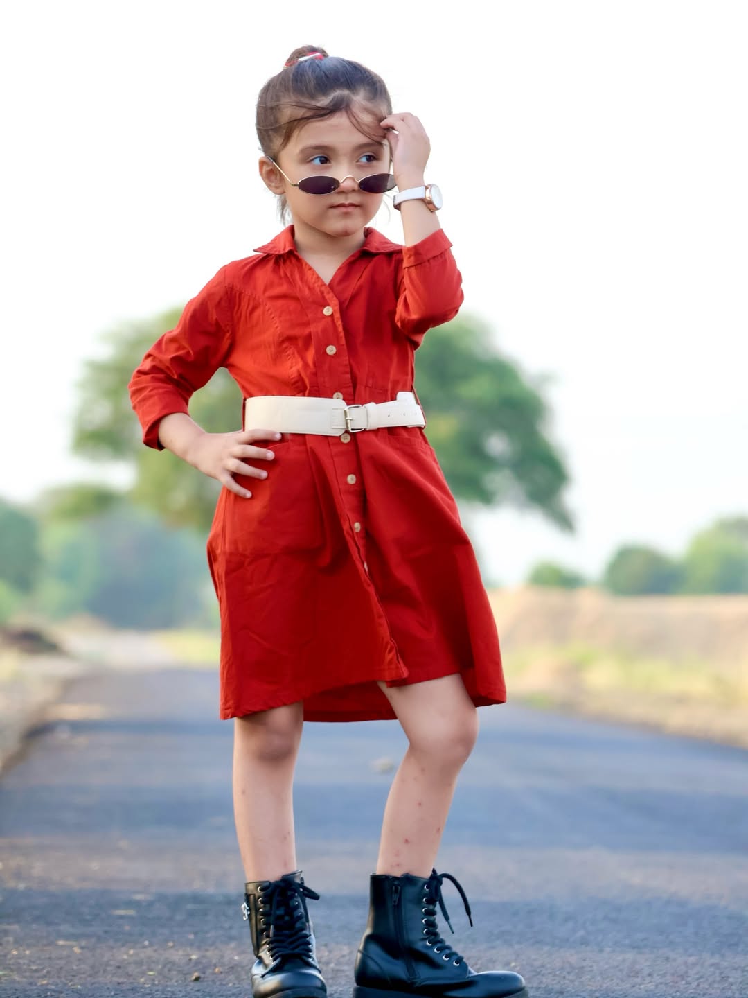Ruby Charm Belt Dress