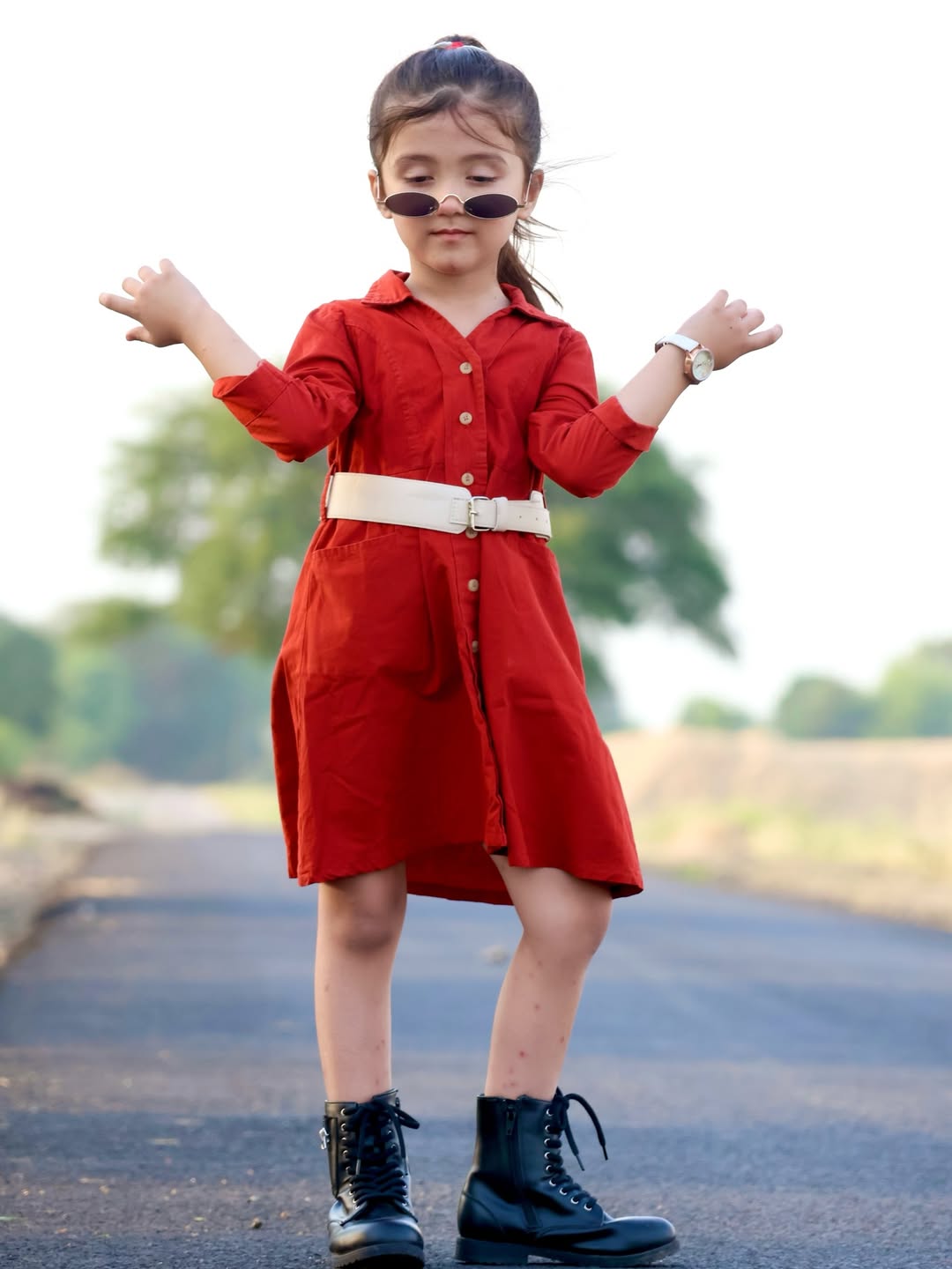 Ruby Charm Belt Dress