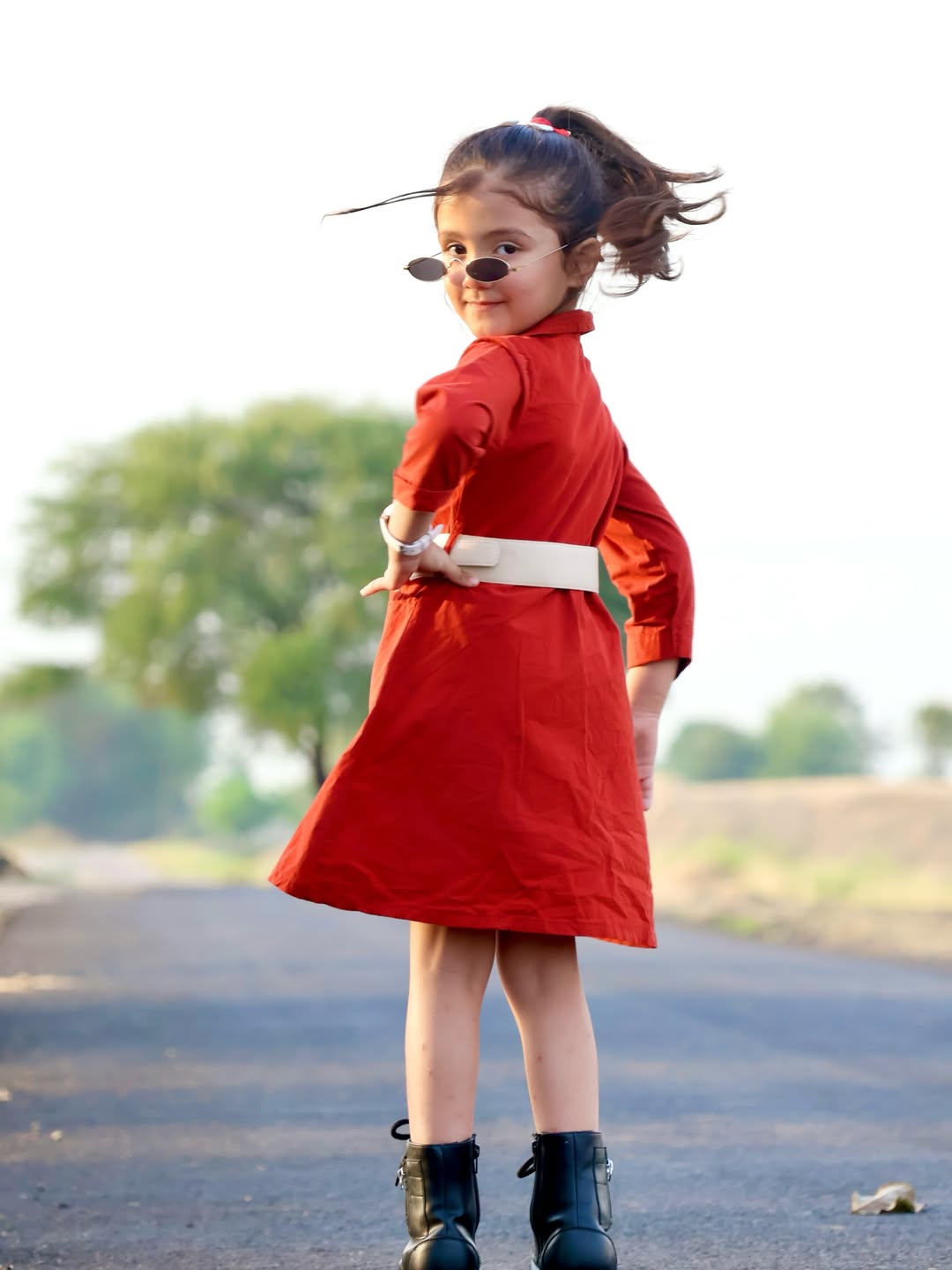 Ruby Charm Belt Dress