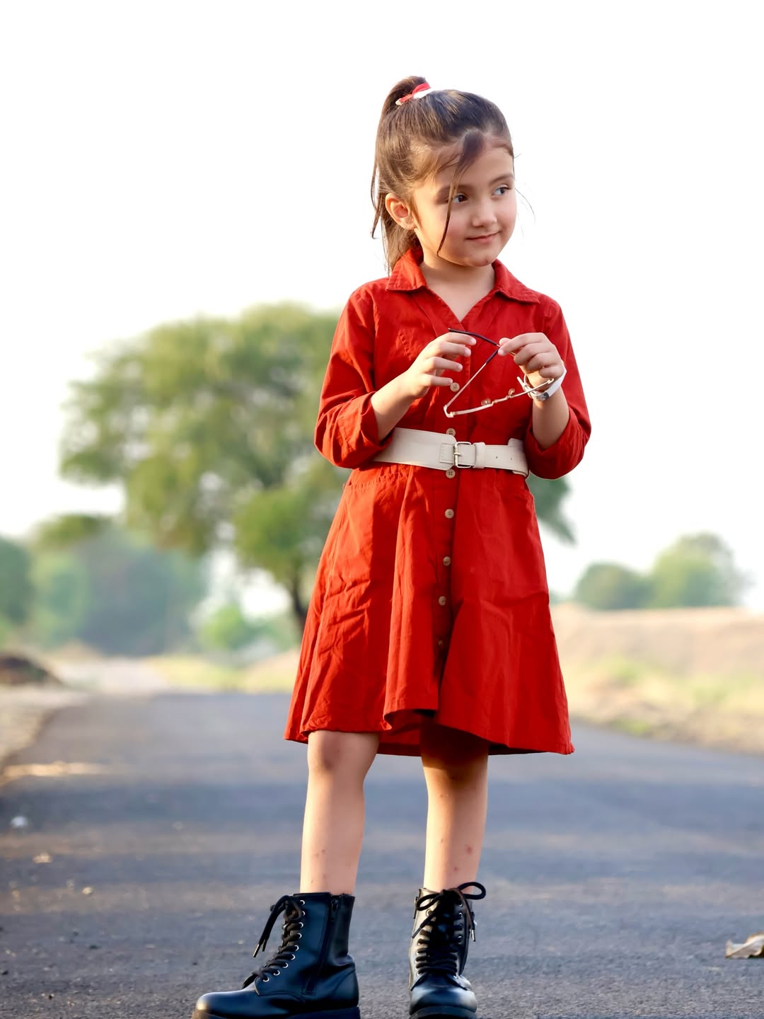 Ruby Charm Belt Dress